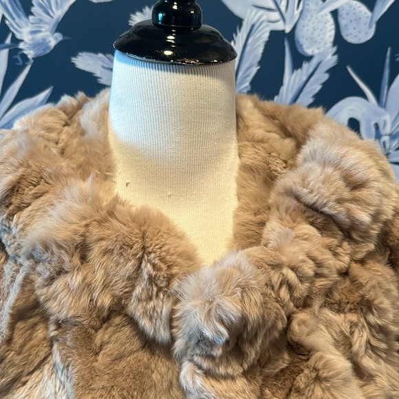 Halston real Rex rabbit fur coat - Picture 2 of 6